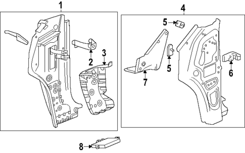 Hinge Pillar for 2024 Chevrolet Traverse #0