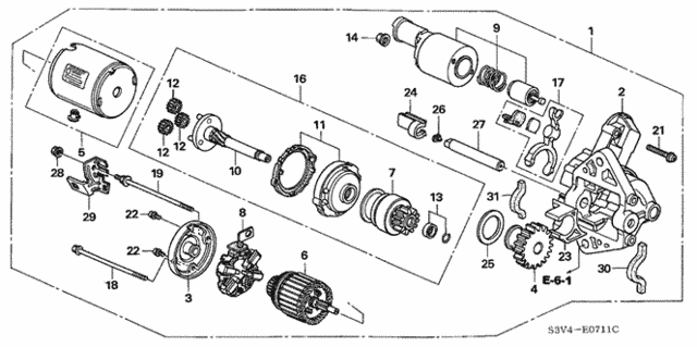 Starter Motor (Mitsubishi) for 2006 Acura MDX #0