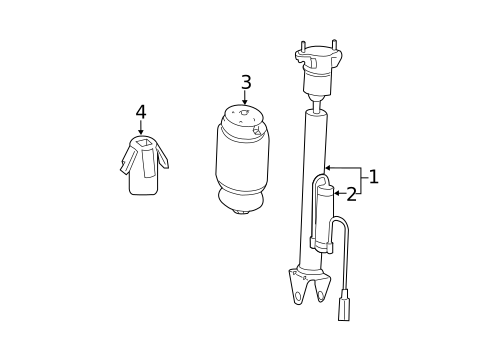 Struts & Components for 2007 Mercedes-Benz R 63 AMG&reg; #1