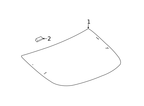 Glass & Hardware - Back for 2010 Saab 9-5 #0