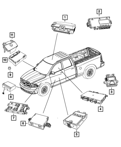 Keys, Modules and Engine Controllers for 2015 Ram 2500 #0