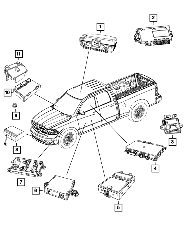 68225100AD - Electrical: Door Module, Right for Mopar Image image
