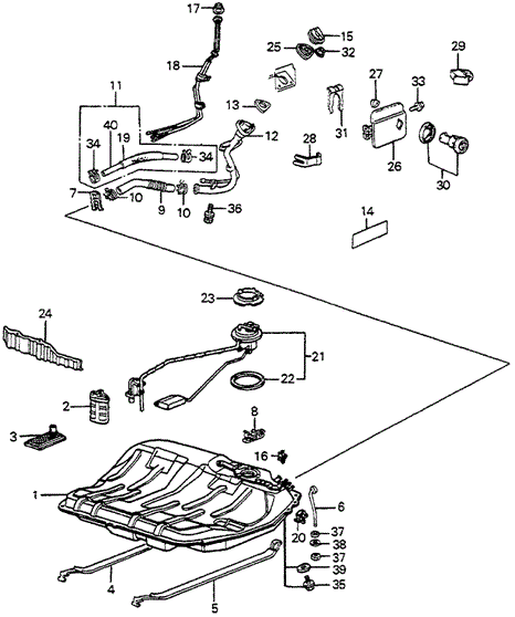 Fuel Tank for 1984 Honda Accord #0