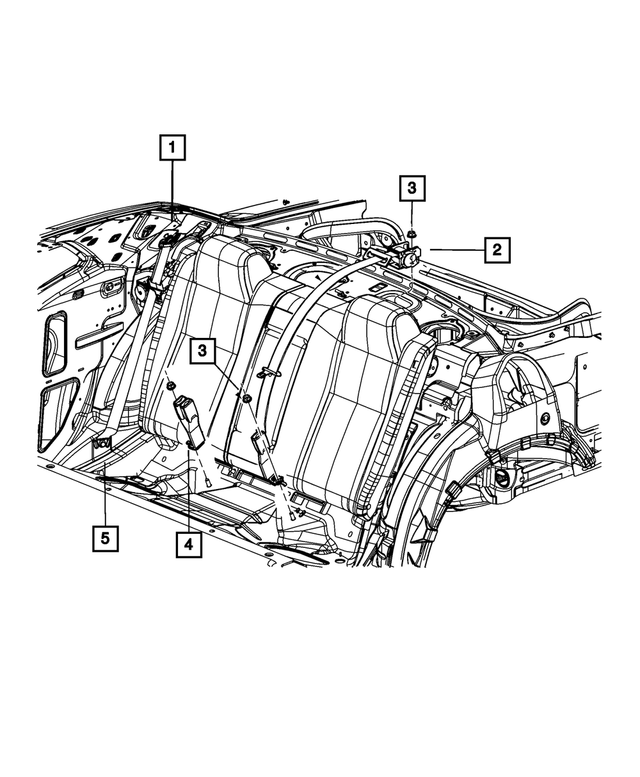 68770855AA - Restraints: Retractor Seat Belt, Right for Mopar Image