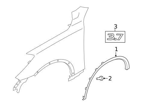 Exterior Trim - Fender for 2016 INFINITI QX50 #0