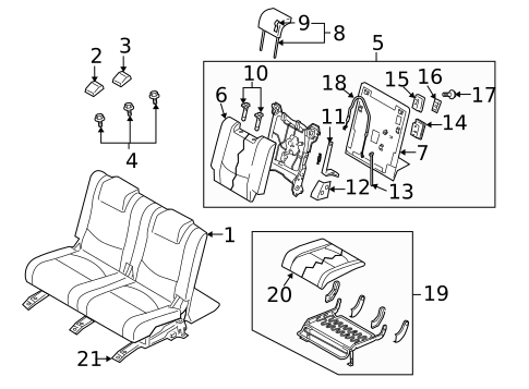Rear Seat Components for 2009 Mazda 5 #0