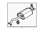 28710A7400 - Exhaust: Rear Muffler for Kia Image