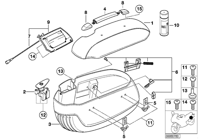 71607655830 - : Countersunk Screw - M5X12 for BMW-Motorrad Image