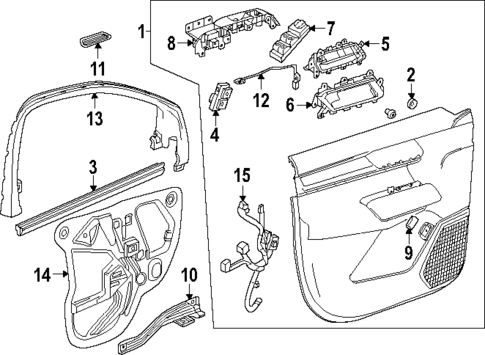 Interior Trim - Front Door for 2025 GMC Terrain #0