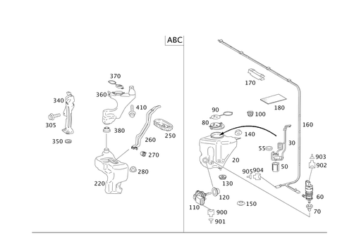 Pane Washer, Headlamp Wiper/Washer for 2009 Mercedes-Benz S 550 #0