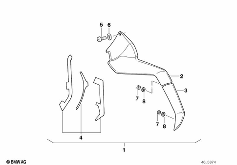 Motorcycle Trim Section, Windshield for 1987 BMW-Motorrad K 100 RT #11