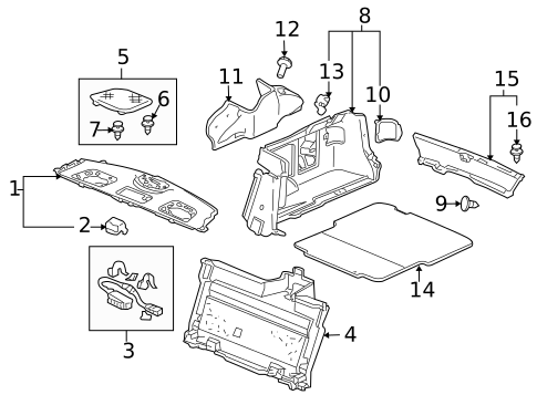 Interior Trim - Rear Body for 2007 Honda Accord #1