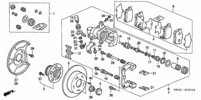 Rear Brake for 2002 Acura RSX #0