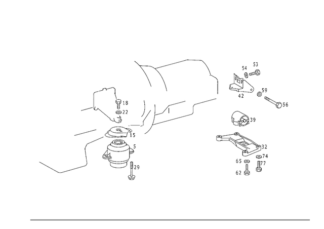 1242402617 - Engine Suspension: Engine Mount for Mercedes-Benz Image image