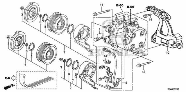 A/C Air Conditioner (Compressor) (1.8L) for 2012 Honda Civic #0