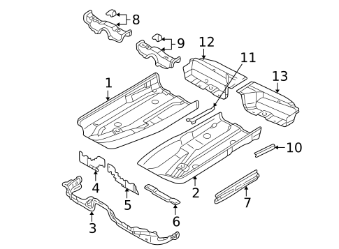 Floor & Rails for 2004 Volkswagen Passat #0