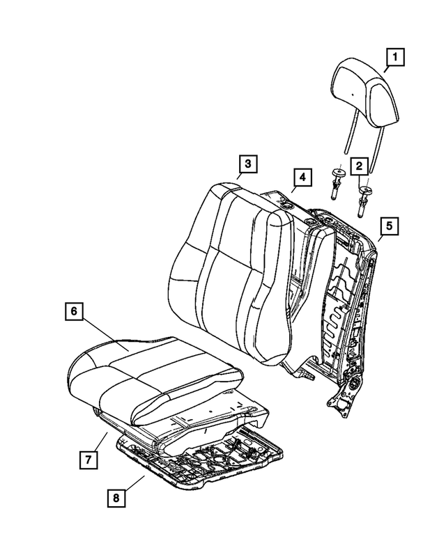 1NE83GT5AE - Interior Trim: Headrest Sleeve, Locking for Mopar Image image