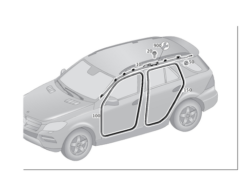 Head Side Air Bag, Door Edge Guard for 2017 Mercedes-Benz GLE550e #0