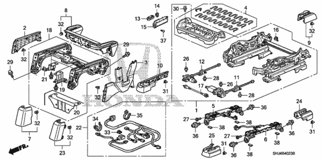 Front Seat Components (R.) ('08-) (2) for 2008 Honda Odyssey #0