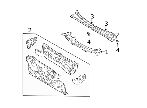 Cowl for 2006 Ford Escape #0
