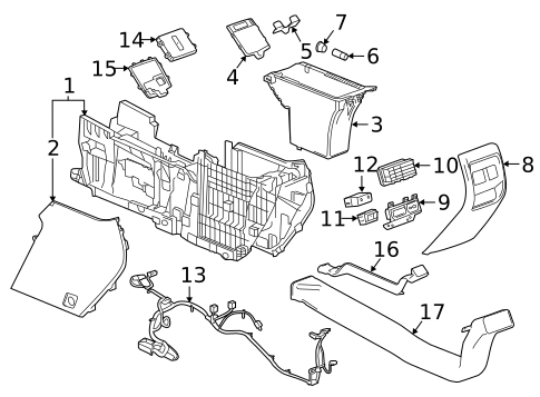 Center Console for 2025 Cadillac XT4 #1