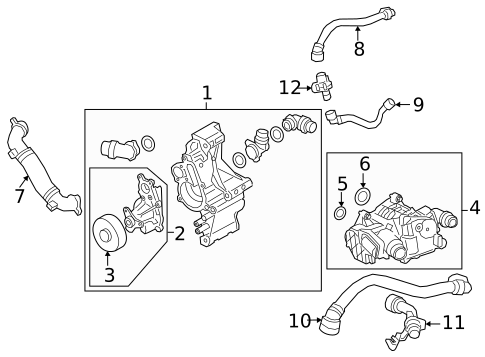 Water Pump for 2021 BMW 330e xDrive #0