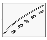 87251A5000 - Body: Roof Molding for Hyundai: Elantra GT Image