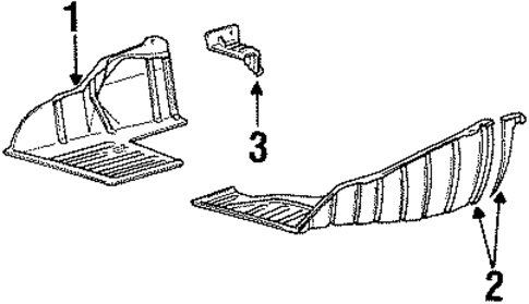 Splash Shields for 1993 Mitsubishi Precis #0