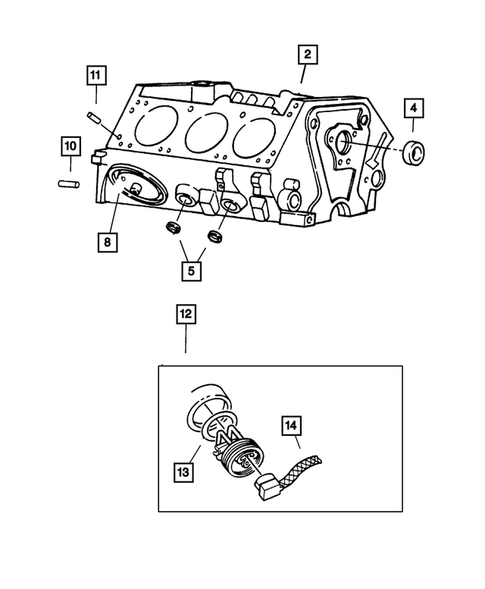 Cylinder Block for 2003 Dodge Dakota #0