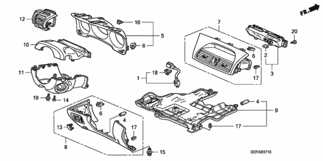 Instrument Panel Garnish (Driver Side) for 2008 Acura TL #0