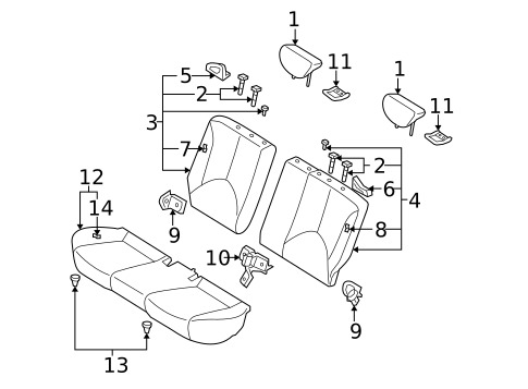 Rear Seat for 2006 Kia Rio #0