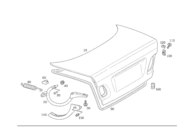 2109900020 - Trunk Lid: Screw for Mercedes-Benz Image image