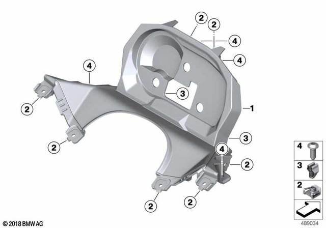 7148542040 - Frame and Mounting Parts: Mounting Clip Silver -  for BMW-Motorrad Image image