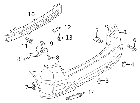 Bumper & Components - Rear for 2025 Mitsubishi Outlander Sport #0