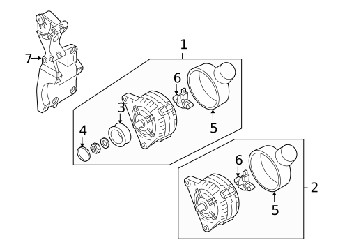 Alternator/Generator & Related Components for 2009 Audi TTS Quattro #0