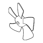 1711163J00 - Cooling System: Fan Blade for Suzuki Image