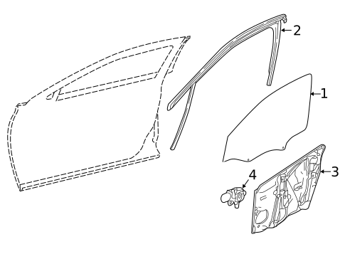 Glass - Front Door for 2019 INFINITI QX30 #0