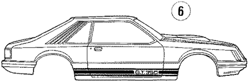Stripe Tape for 1984 Ford Mustang #5