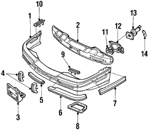 Bumper & Components - Front for 1993 Buick Riviera #0