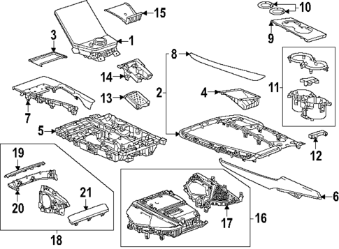 Center Console for 2025 Cadillac ESCALADE IQ #2