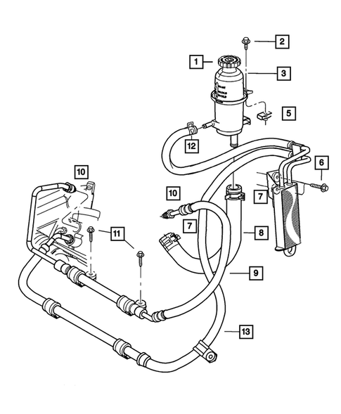 Power Steering Hoses for 2007 Jeep Liberty #3
