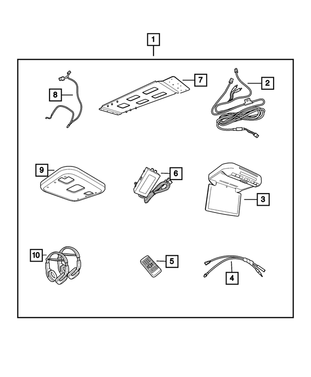 82210914AC - Mopar Accessories - Component Parts: Monitor With Dvd Media System for Mopar Image