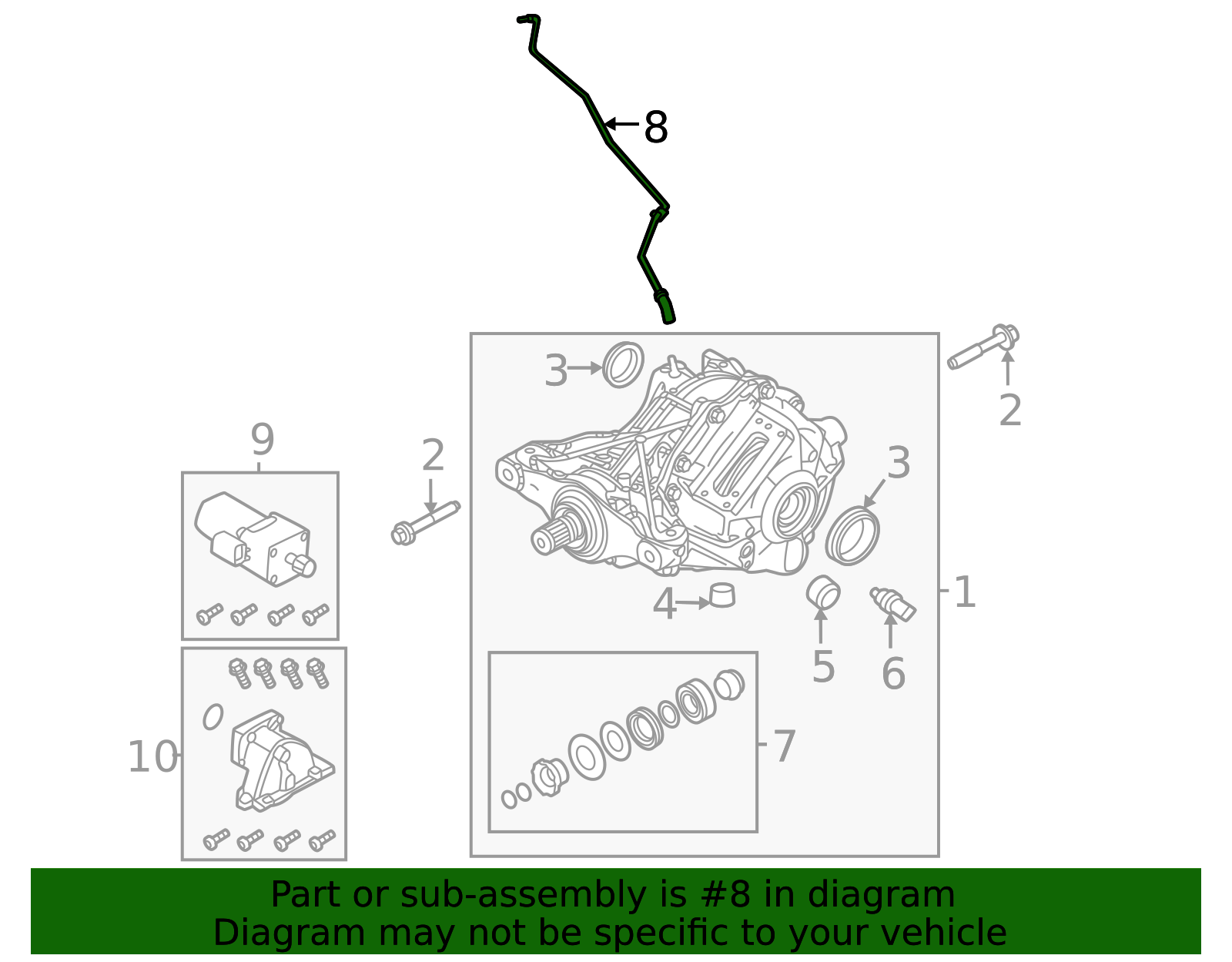 LR157383 - High-Quality Differential Vent Hose for 2022-2023 Land Rover ...