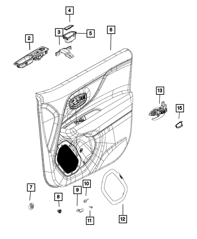 6FJ87LXHAA - Interior Trim: Door Pull Cup, Left for Mopar Image
