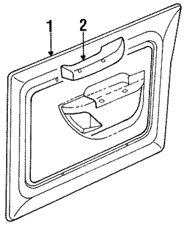L642BL3 - Body: Rear Door Trim for Mopar Image