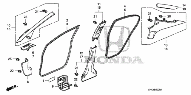 Pillar Garnish for 2006 Honda Civic #0