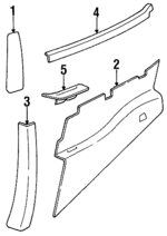 9115555060105T - Body: Upper Pillar for Porsche: 911 Image