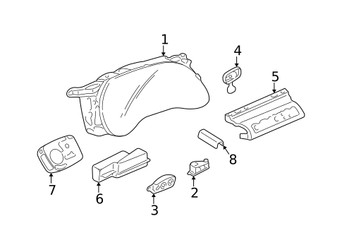 Cluster & Switches for 2004 Cadillac DeVille #0
