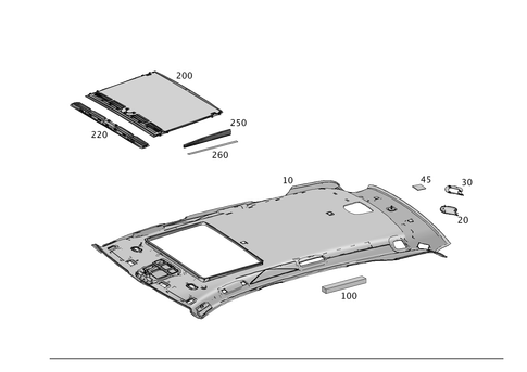 Roof Lining/Headlining for 2014 Mercedes-Benz ML350 #0