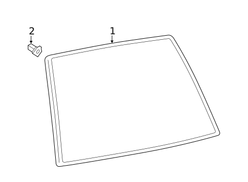 Glass & Hardware - Back for 1997 Toyota RAV4 #0